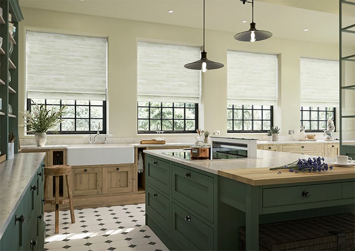 Glamour, Verde - Motorised Roman Blind - Image 6